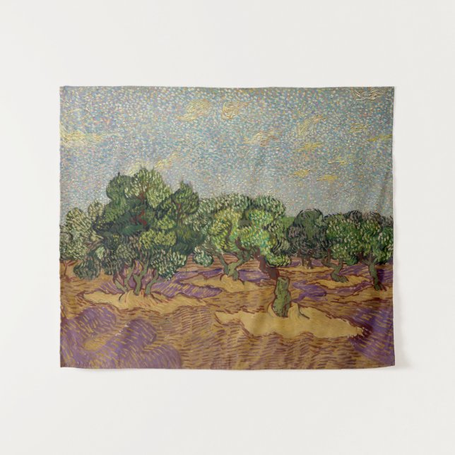 Vincent van Gogh - Olive Trees Tapestry (Front (Horizontal))