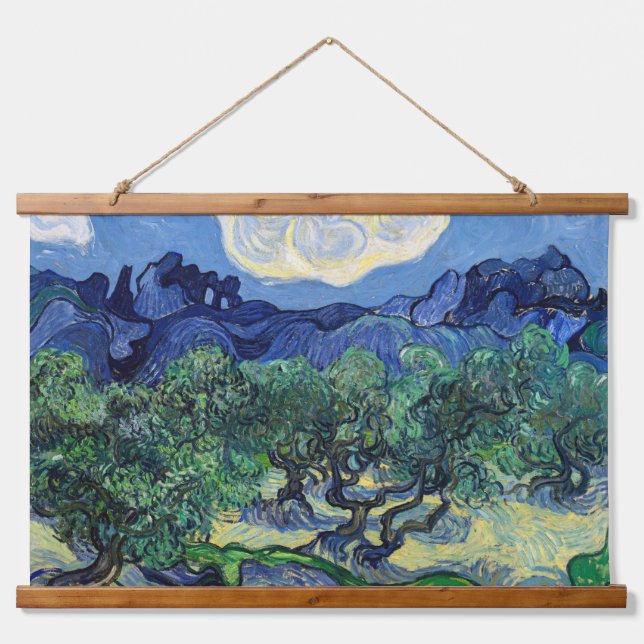 Vincent van Gogh - Olive Trees with the Alpilles Hanging Tapestry (Front)