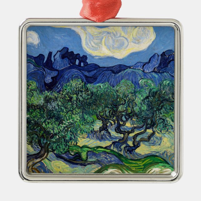 Vincent van Gogh - Olive Trees with the Alpilles Metal Ornament (Front)
