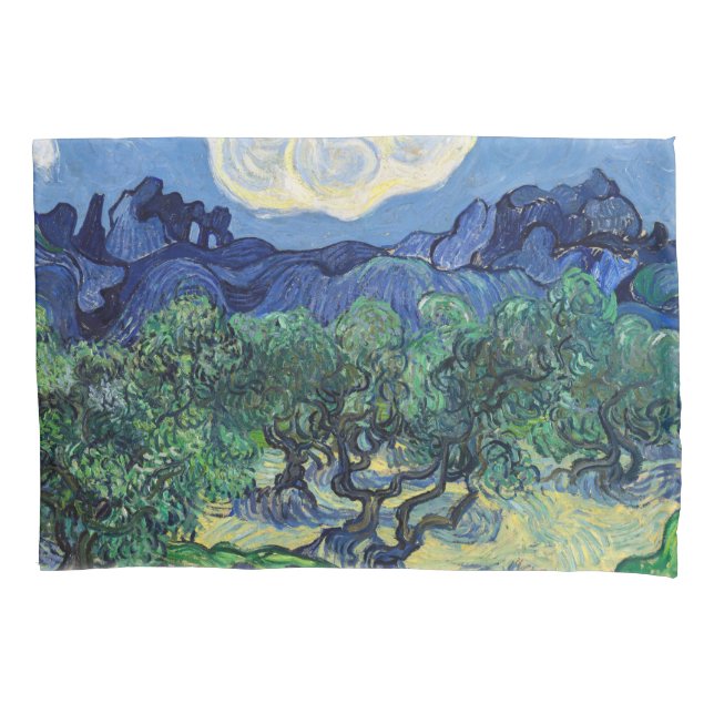 Vincent van Gogh - Olive Trees with the Alpilles Pillowcase (Front)