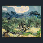 Vincent van Gogh Olive Trees with the Alpilles  Poster<br><div class="desc">Immerse yourself in the timeless beauty of Vincent van Gogh's masterpiece, 'Olive Trees with the Alpilles in the Background.' This enchanting painting captures the serene essence of nature, inviting viewers to wander through sun-dappled groves beneath a majestic sky. Van Gogh's bold brushstrokes and vibrant colours breathe life into every leaf...</div>