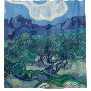 Vincent Van Gogh - Olive Trees with the Alpilles Shower Curtain