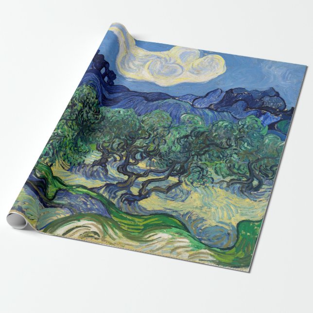 Vincent van Gogh - Olive Trees with the Alpilles Wrapping Paper (Unrolled)