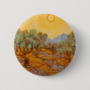 Vincent Van Gogh Olive Trees With Yellow Sky 6 Cm Round Badge