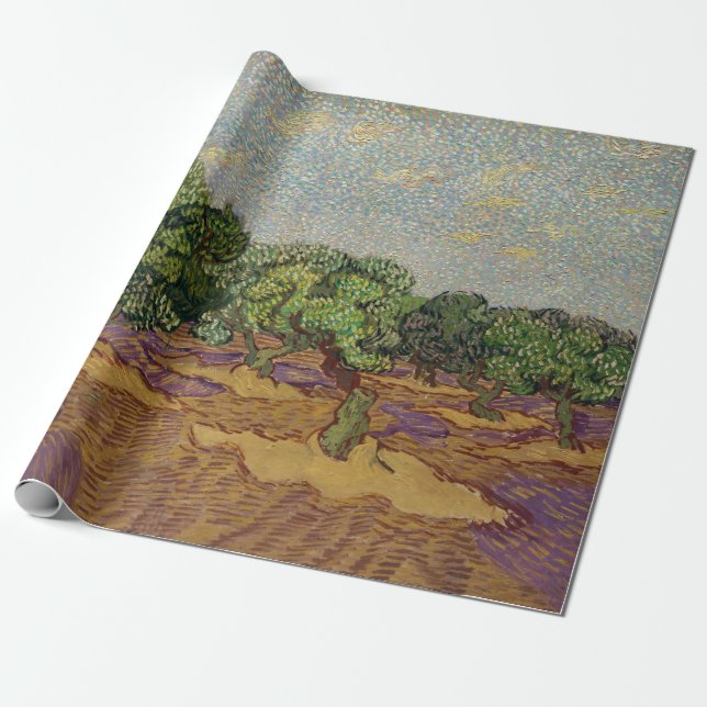 Vincent van Gogh - Olive Trees Wrapping Paper (Unrolled)