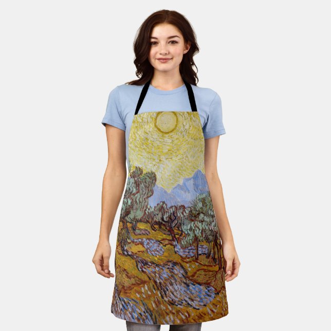 Vincent van Gogh - Olive Trees, Yellow Sky and Sun Apron (Worn)