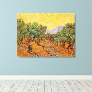 Vincent van Gogh - Olive Trees, Yellow Sky and Sun Canvas Print