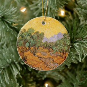 Vincent van Gogh - Olive Trees, Yellow Sky and Sun Ceramic Ornament