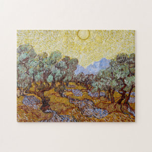 Vincent van Gogh - Olive Trees, Yellow Sky and Sun Jigsaw Puzzle
