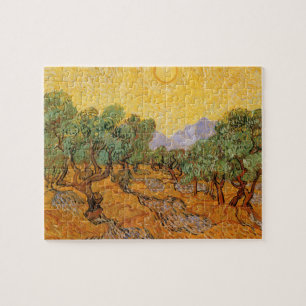 Vincent van Gogh - Olive Trees, Yellow Sky and Sun Jigsaw Puzzle