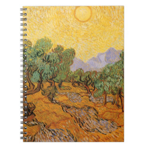 Vincent van Gogh - Olive Trees, Yellow Sky and Sun Notebook