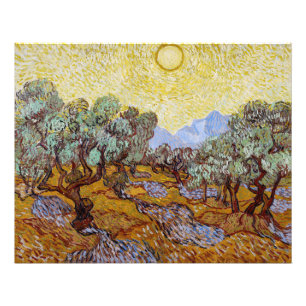 Vincent van Gogh - Olive Trees, Yellow Sky and Sun Photo Print