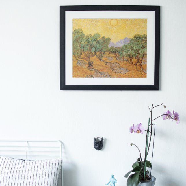 Vincent van Gogh - Olive Trees, Yellow Sky and Sun Poster (Creator Uploaded)