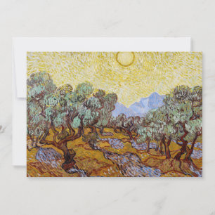 Vincent van Gogh - Olive Trees, Yellow Sky and Sun Thank You Card