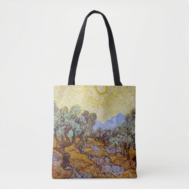 Vincent van Gogh - Olive Trees, Yellow Sky and Sun Tote Bag (Front)
