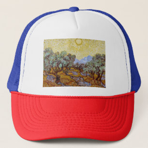 Vincent van Gogh - Olive Trees, Yellow Sky and Sun Trucker Hat