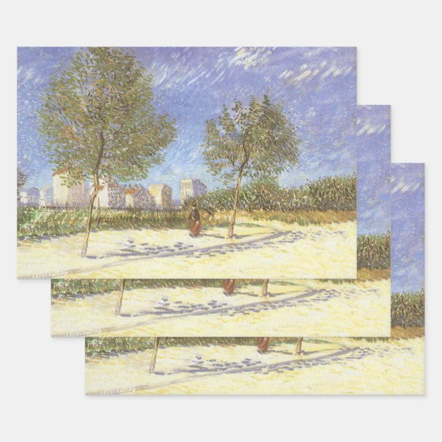Vincent van Gogh - On the Outskirts of Paris Wrapping Paper Sheet (Set)