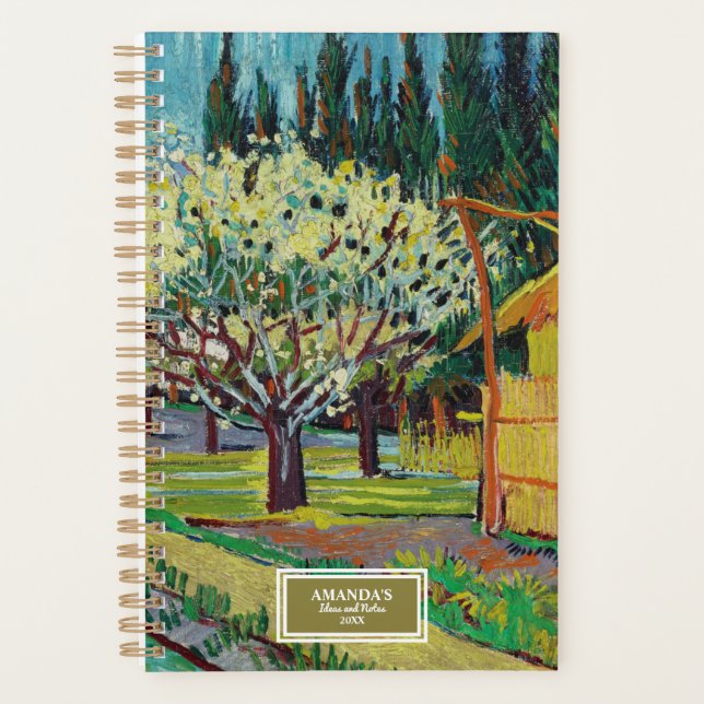 Vincent van Gogh Orchard Bordered by Cypresses Planner (Front)