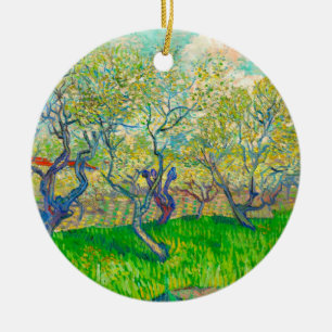 Vincent van Gogh Orchard in Blossom Ceramic Ornament