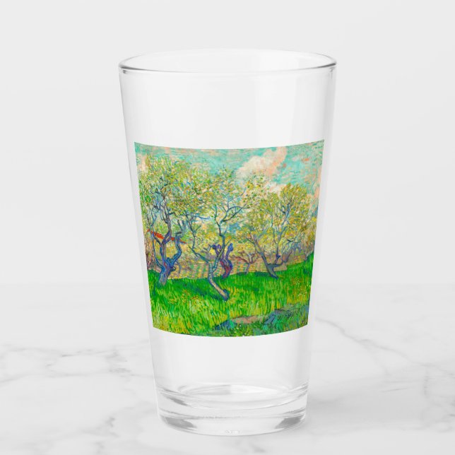 Vincent van Gogh Orchard in Blossom Glass (Front)