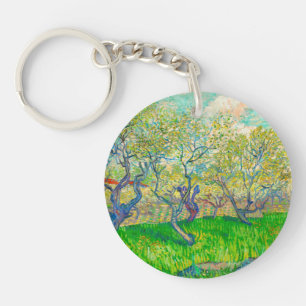 Vincent van Gogh Orchard in Blossom Key Ring
