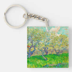 Vincent van Gogh Orchard in Blossom Key Ring