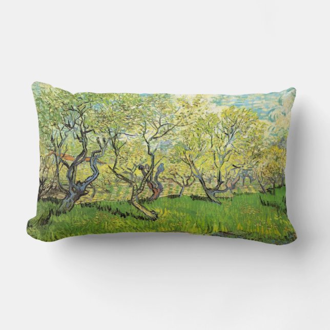 Vincent van Gogh,Orchard in Blossom Lumbar Cushion (Front)