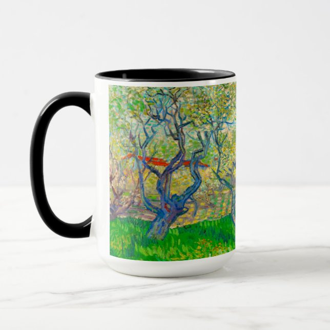 Vincent van Gogh Orchard in Blossom Mug (Left)