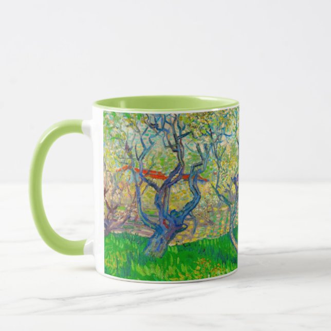 Vincent van Gogh Orchard in Blossom Mug (Left)