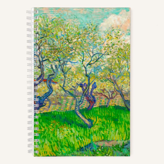 Vincent van Gogh Orchard in Blossom Notebook (Front)