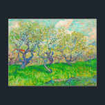 Vincent van Gogh Orchard in Blossom Postcard<br><div class="desc">Postcard featuring Vincent van Gogh’s oil painting Orchard in Blossom (1889). Beautiful plum trees blossom their leaves and fruit in Arles,  France.  A wonderful gift for lovers of Post-Impressionism and Dutch art collectors!</div>