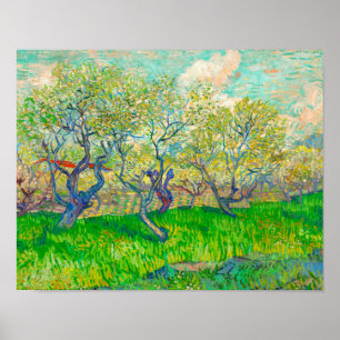 Vincent van Gogh Orchard in Blossom Poster