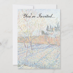 Vincent Van Gogh - Orchard with Peach Trees Invitation
