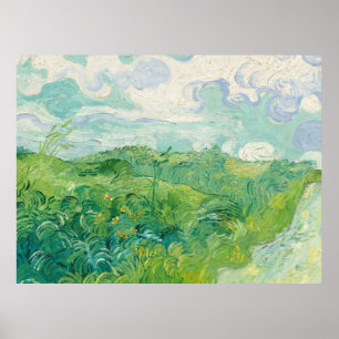 Vincent Van Gogh painting Green wheat field Poster