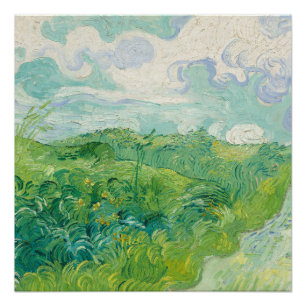 Vincent Van Gogh painting Green wheat field Poster