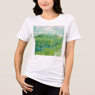Vincent Van Gogh painting Green wheat field Tri-Blend Shirt