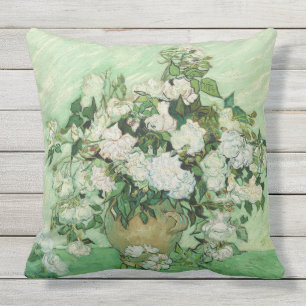 Vincent van Gogh Painting, Roses 1890 Cushion