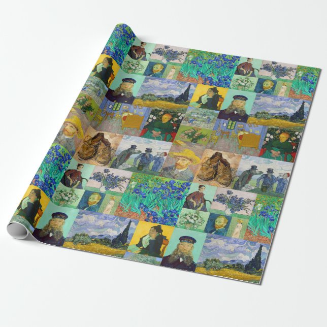 Vincent van Gogh Paintings Wrapping Paper (Unrolled)