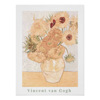 Vincent Van Gogh Pastel Sunflower Print