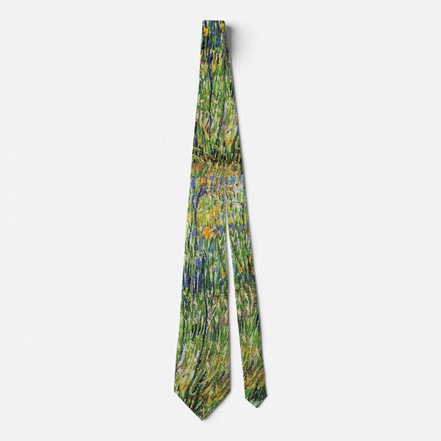 Vincent Van Gogh - Pasture In Bloom Fine Art Tie (Front)