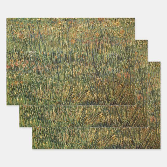Vincent van Gogh - Pasture in Bloom Wrapping Paper Sheet (Set)