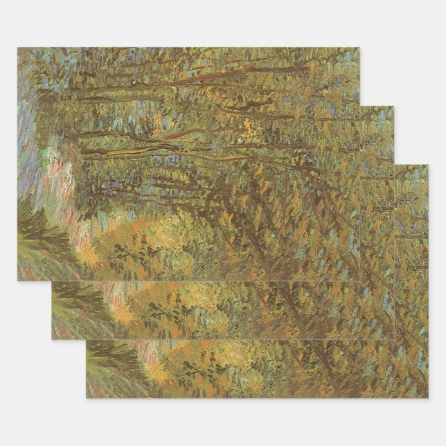 Vincent van Gogh - Path in the Woods Wrapping Paper Sheet (Set)