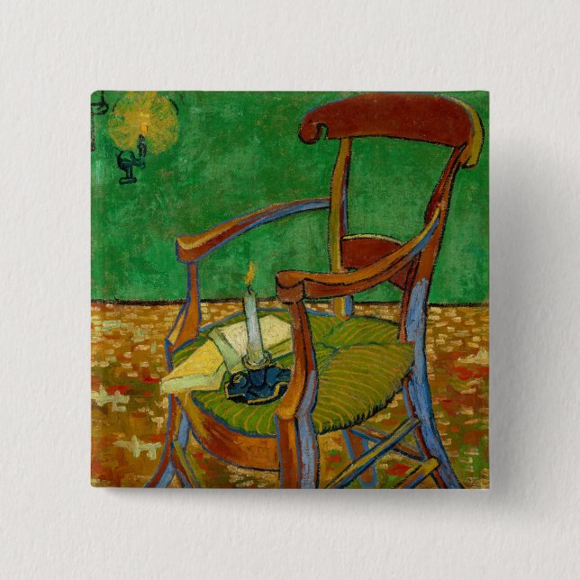 Vincent van Gogh - Paul Gauguin's Armchair 15 Cm Square Badge (Front)