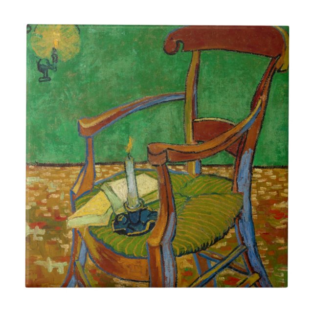 Vincent van Gogh - Paul Gauguin's Armchair Ceramic Tile (Front)