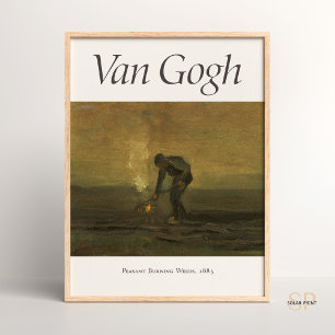 Vincent van Gogh Peasant Burning Weeds Art Print