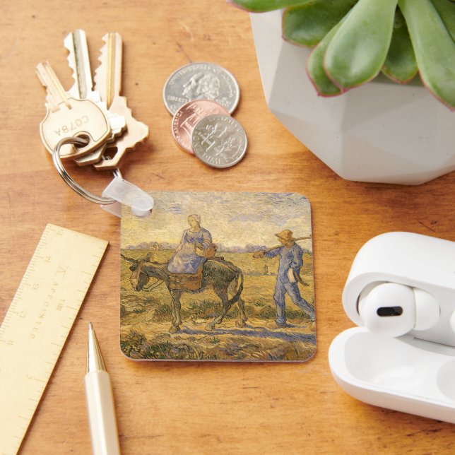 Vincent van Gogh - Peasant Couple Going to Work Key Ring (Desk)