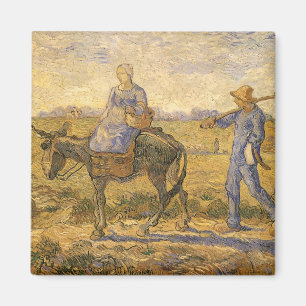 Vincent van Gogh - Peasant Couple Going to Work Magnet