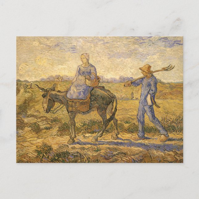 Vincent van Gogh - Peasant Couple Going to Work Postcard (Front)