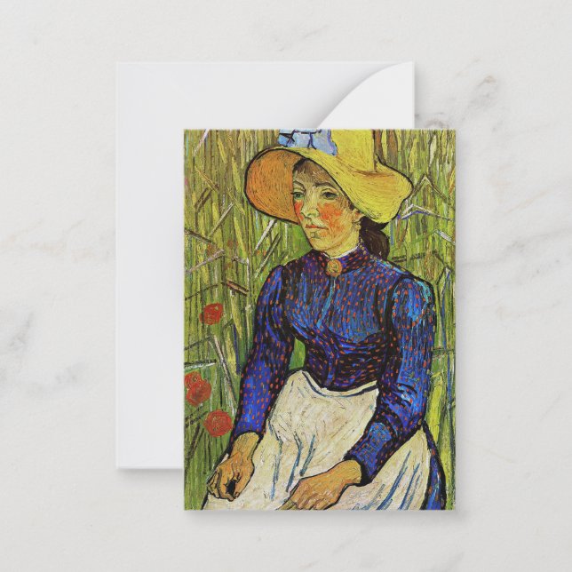 Vincent van Gogh - Peasant Girl in Straw Hat Card (Front)