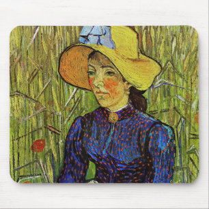 Vincent van Gogh - Peasant Girl in Straw Hat Mouse Pad